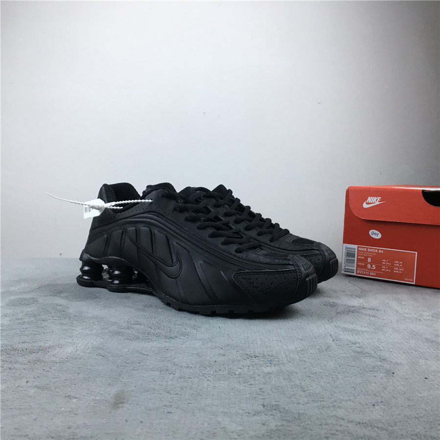 2019 Nike Shox R4 All Black Shoes